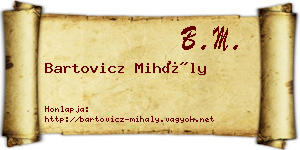 Bartovicz Mihály névjegykártya